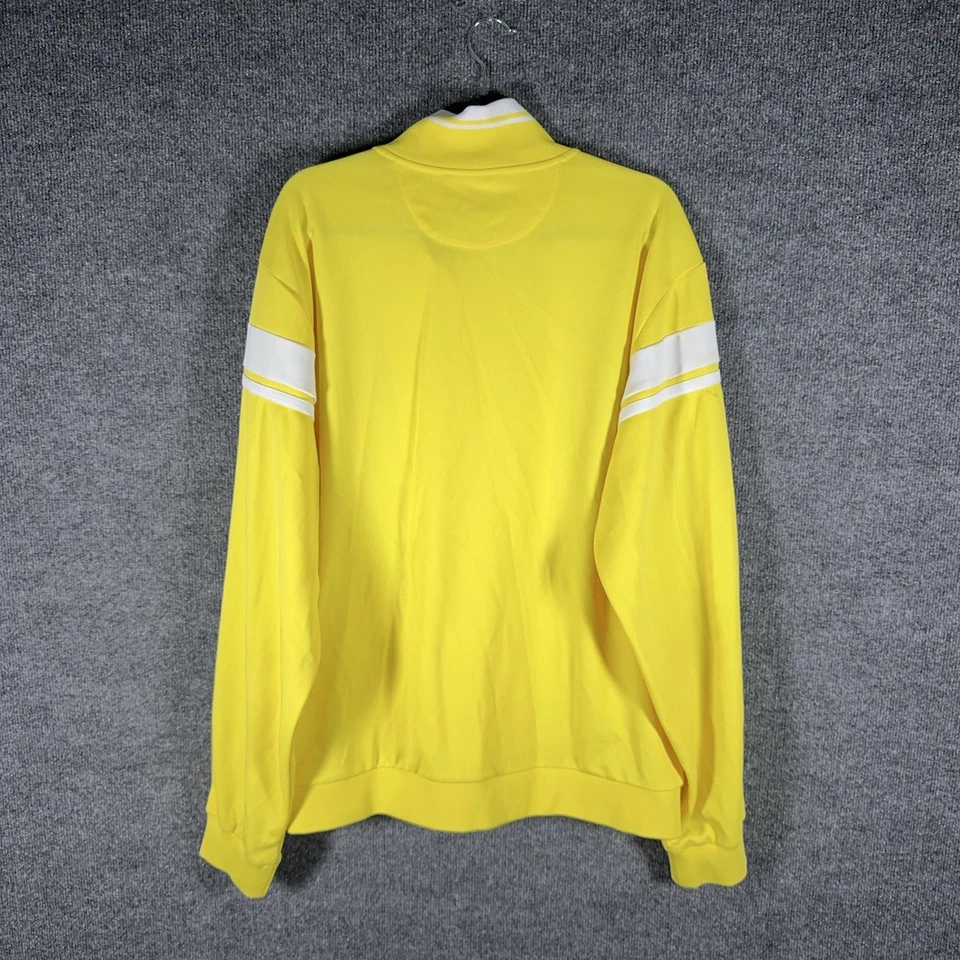 Sergio Tacchini Jacket Mens 2XL Yellow White Track Full Zip Retro Tennis - Image 4 of 4