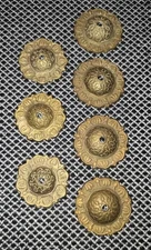 Vintage Solid Brass Finger Cymbals Belly Dancing Set of 4 Instruments