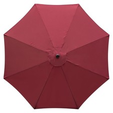 10ft Patio Umbrella Replacement Canopy for 8 Ribs, UV Protection, Burgundy