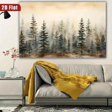 Framed Forest Landscape Canvas Wall Art Ready to Hang Home Farm Nature Decor