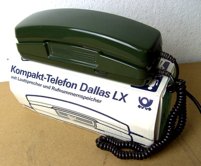 Telecom Kompakt-Telefon Dallas LX KTel 381-2, grün, mit OVP, Sammlerstück
