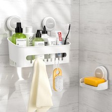 Shower Caddy Suction Cup 2 Pack Suction Shower Basket  Soap Dish Holder NO-D...