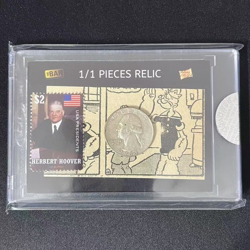 ☁️ 2020 THE BAR PIECES OF THE PAST HERBERT HOOVER 90% SILVER QUARTER RELIC 1/1