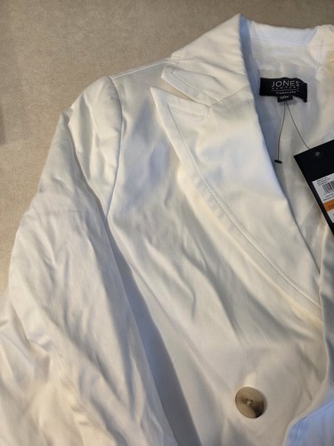 Jones New York Signature White Casual Jacket Cotton Size S - Picture 2 of 8