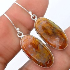 Natürliches Sandelholz 925 Sterling Silber Ohrringe Schmuck E-1001