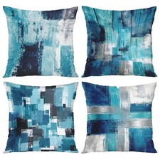 Throw Pillow Covers 18x18 Set of 4, Abstract Modern Decorative Pillow Cases, ...