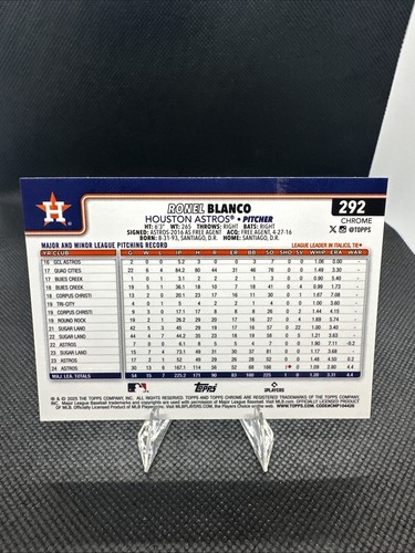 2025 Topps Logofractor Edition Ronel Blanco Aqua Refractor /199 Houston Astros - Picture 9 of 10