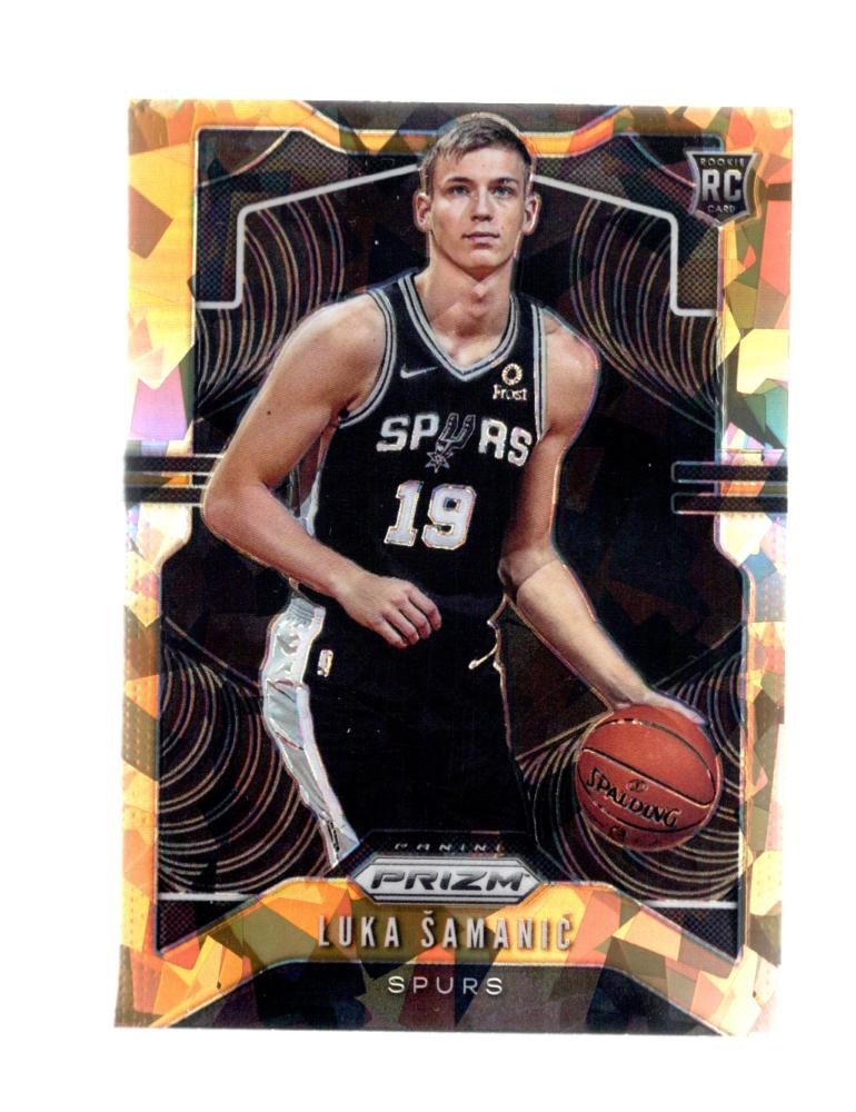 2019-20 Panini Prizm #265 Luka Samanic Prizms Orange Ice