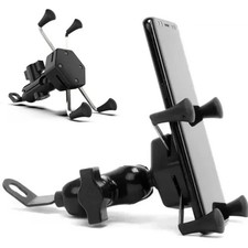 Ram Motorcycle Bike Handlebar Rail Mount X-Grip Holder Cell Mobile Phone Black