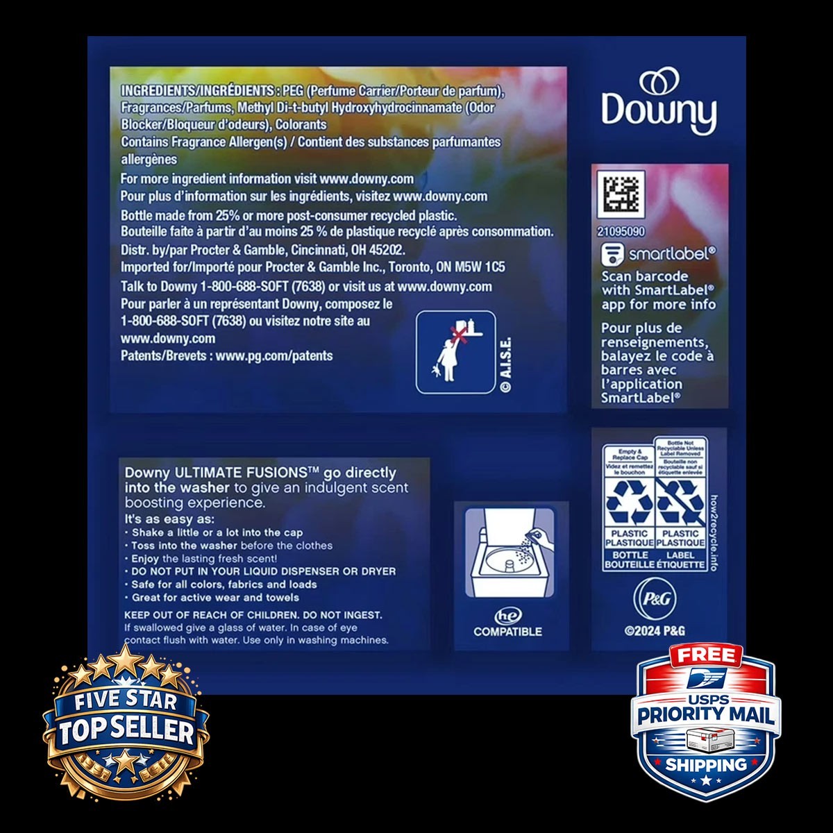 Downy Ultimate Fusions In-Wash Scent Booster Beads, Whimsical Wonder, 24.5 oz.