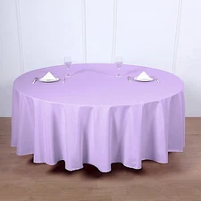 5 Lavender 108" ROUND POLYESTER TABLECLOTHS Wedding Affordable Tabletop SALE
