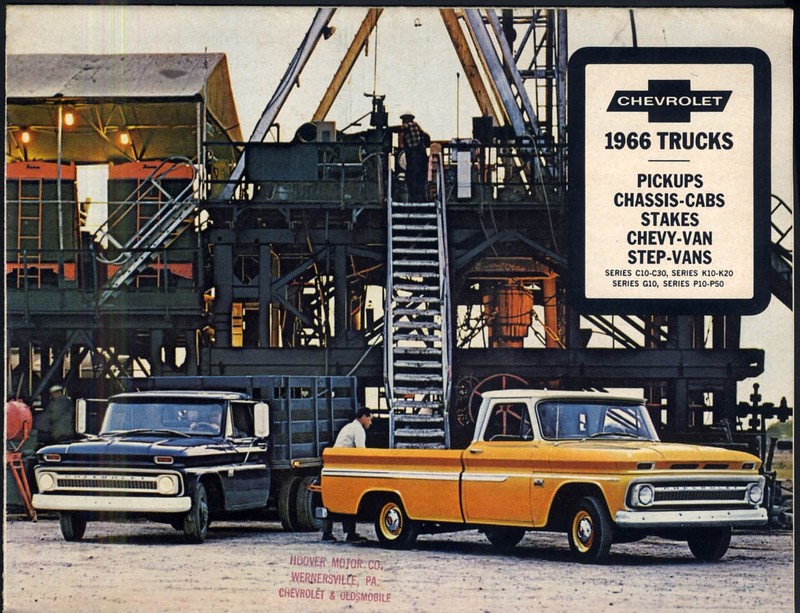 1966 Chevrolet Trucks sales brochure pickup van step-van chassis-cab El Camino