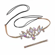 Belly Dance Headpiece Handmade Exotic Dancer Headpiece Skin-Friendly Backing