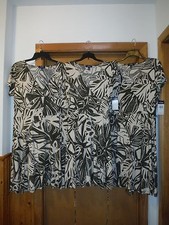  Short Sleeve Dresses Chaps size XL,SM,color Beige Olive Green Leaf 100% cotton 