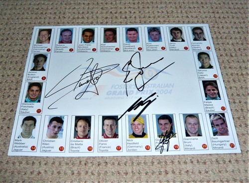 2004 F1 Foster's Australian Grand Prix official program, and separate autographs - Picture 12 of 18