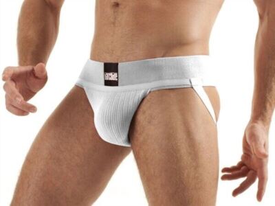 Mister B Jock BARCODE BERLIN Sergey Classic Old School Jockstrap Natural Fit Whi