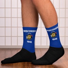 Wisconsin State Celebration Flag Socks