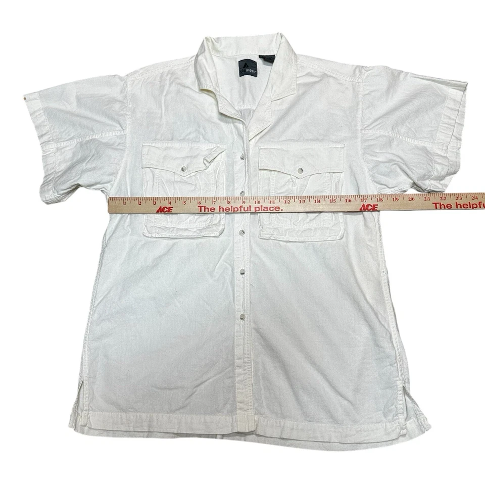 Blusa Top Camisa Blanca Abotonada Talla M De Colección Liz Wear Para Mujer Foto 4 de 4