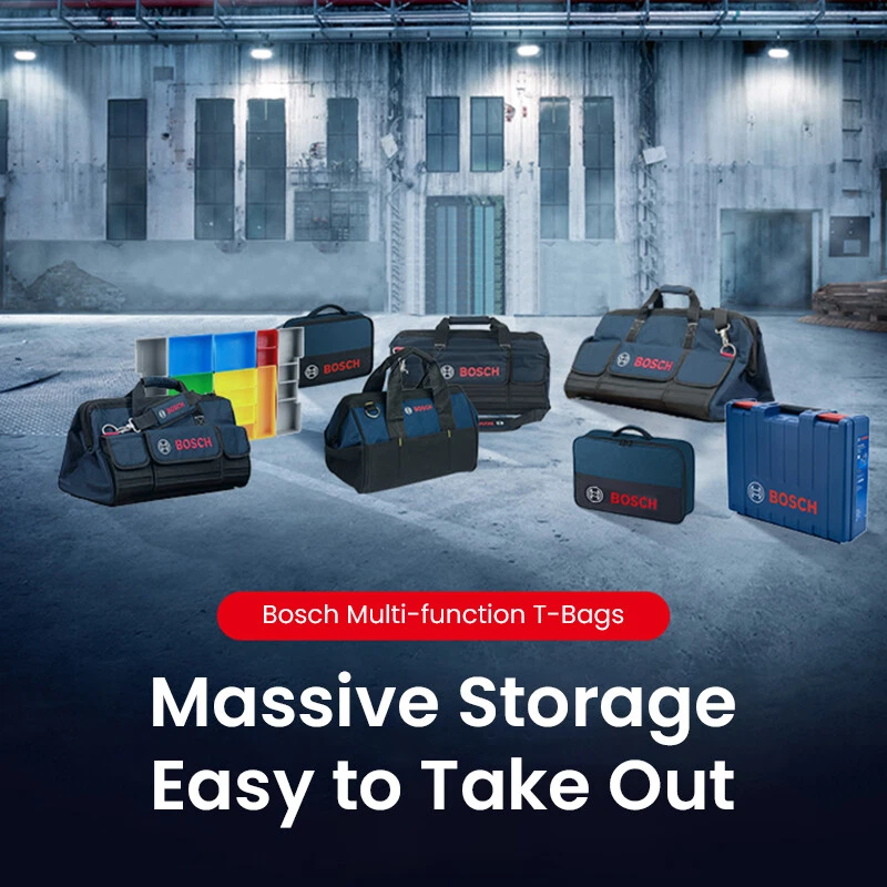 Bosch Tool Bag 4 Sizes Tools Storage Organizer Woodworker Electrician Canvas Bag - Image 4 of 4