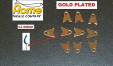 10 PK - GOLD PLATED HOOK TEASERS / SONIC FLIPPER - ACME TACKLE OEM PARTS (OBO)