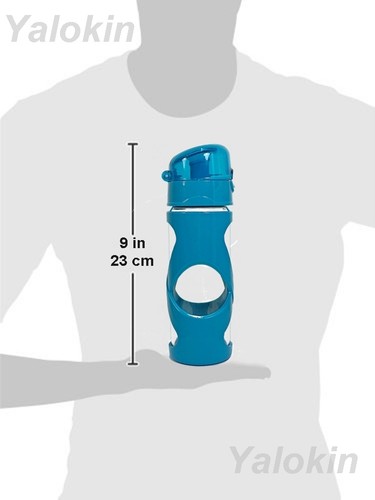 BPA - Lead Free Sports Fitness GLASS Beverage Water Flip Lid Bottle 16 oz (0.5L) - Picture 17 of 22
