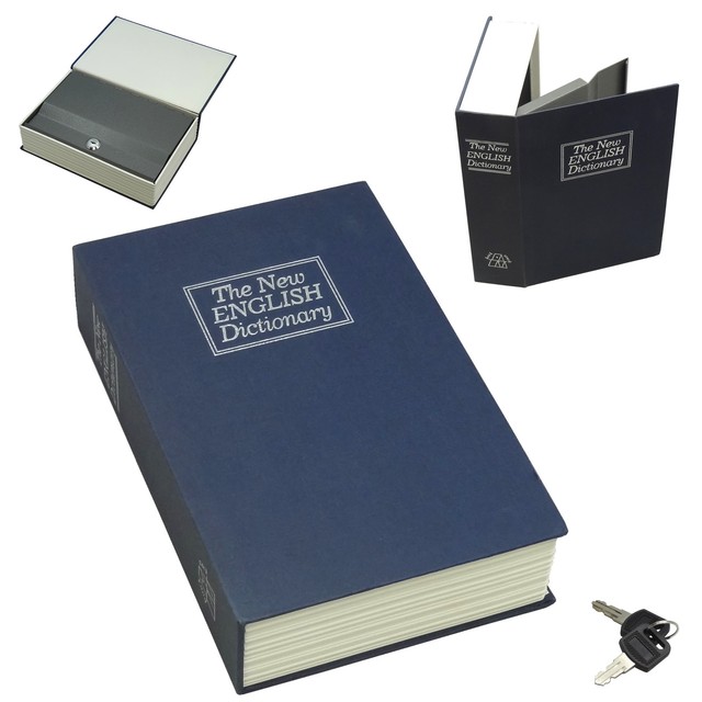 dictionary metal book safe