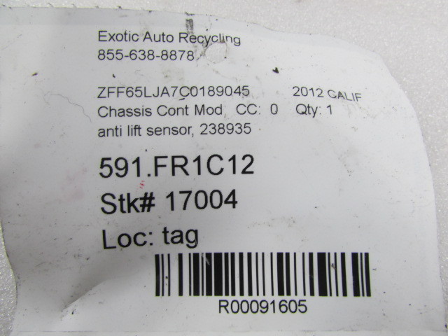 Ferrari California, Anti-Lift Sensor, Used, P/N 238935