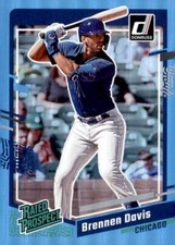 2023 Panini Donruss - Rated Prospect Brennen Davis #44 Holo Blue
