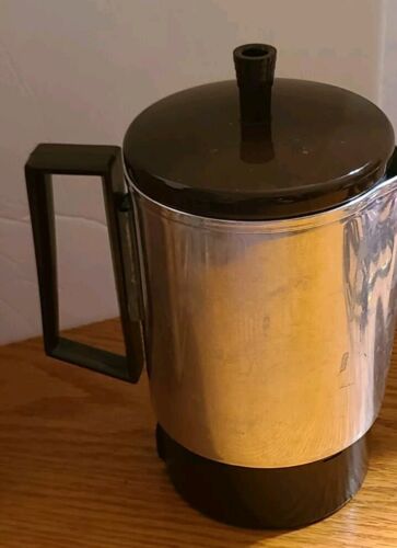 Vtg Nesco 4 Cup Aluminum Automatic Perk Coffee Pot Model 6180-20 Original Box - Picture 3 of 24