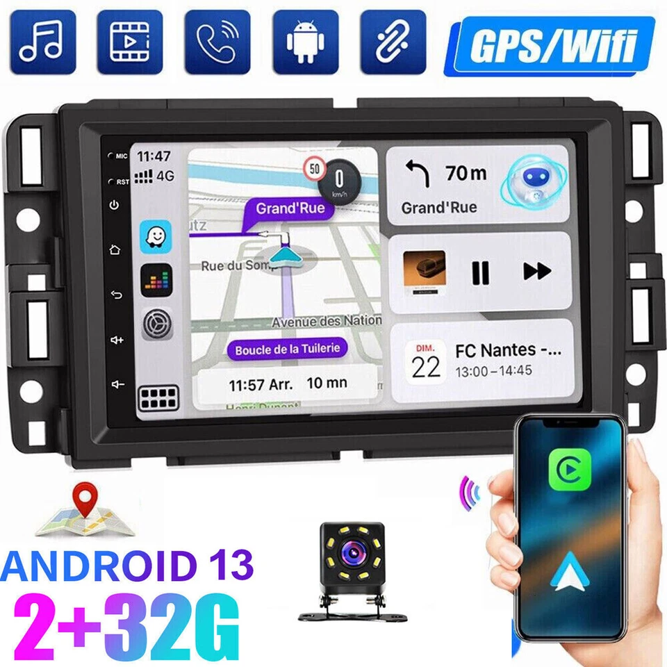 para Chevrolet Aveo 2009 2010 2011 Android 13 rádio estéreo carro Apple CarPlay GPS - Imagem 3 de 4