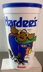 Vintage HARDEES Coca-Cola The MOOSE Plastic Cup (Skating, Snowmobiling) w/lid.