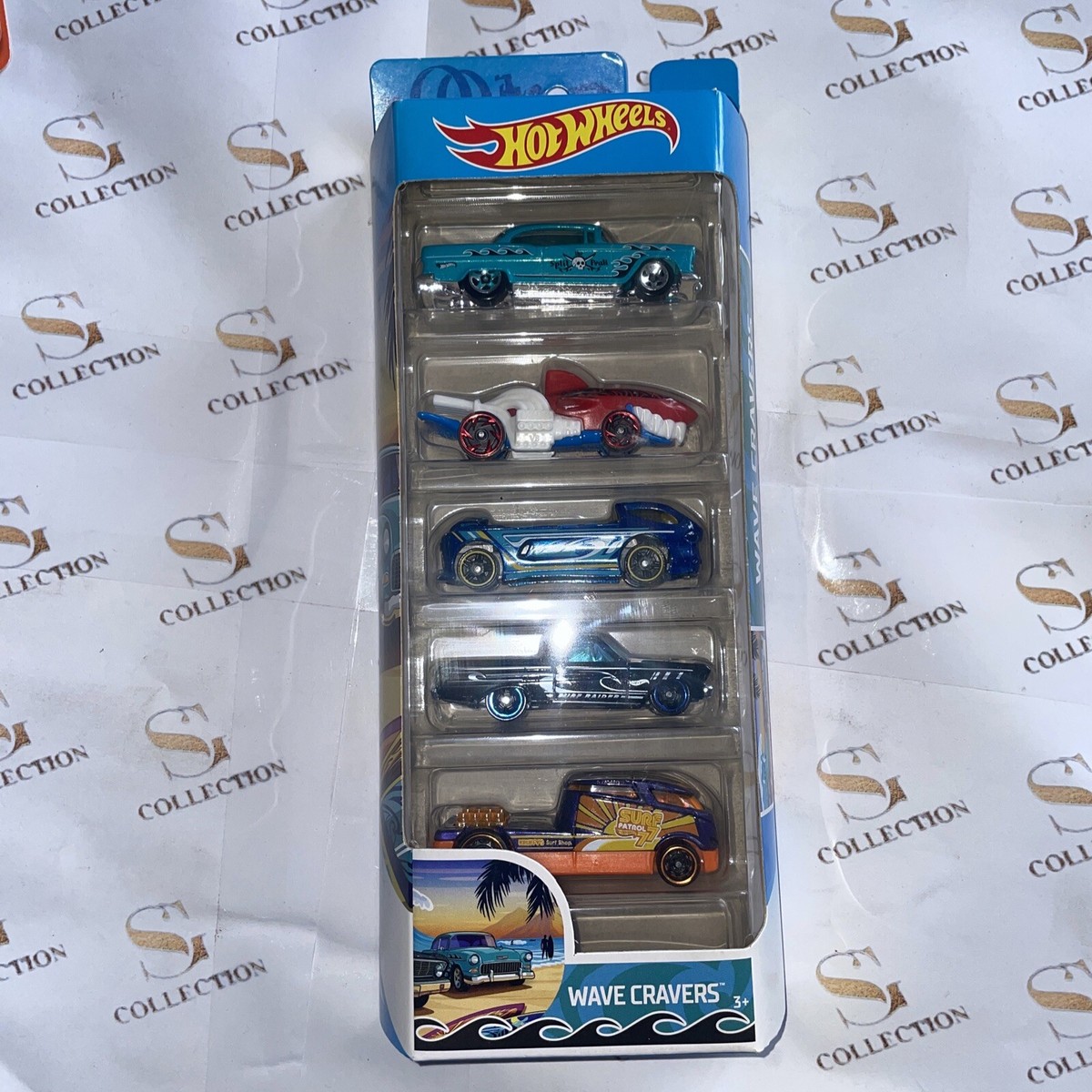 Hotwheels 5-Pack Wave Cravers FYL21 Beach Theme Hot Wheels Mattel