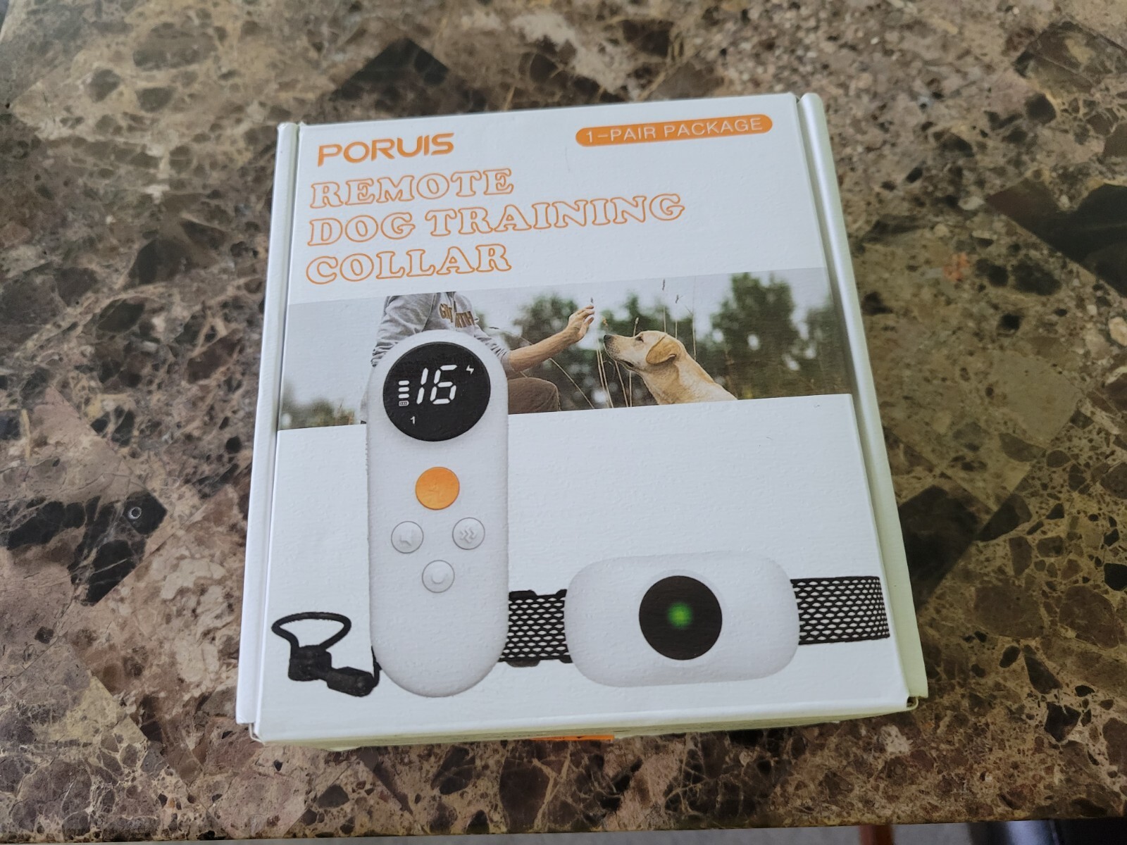 PORUIS Rechargeable Dog Training Collar with Remote 1640FT Range small