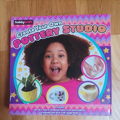 HOBBYCRAFT ERSTELLEN SIE IHR EIGENES KERAMIKSTUDIO BRANDNEU MIT ETIKETT TOLLES GESCHENK UVP £12