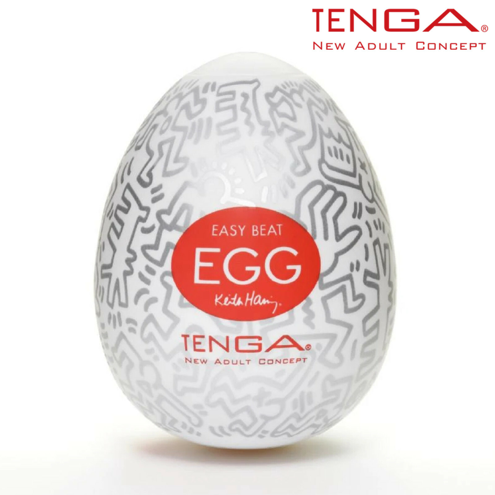 Tenga Egg Keith Haring Party - Disposable Stroker - Stretchy Egg Penis Massager