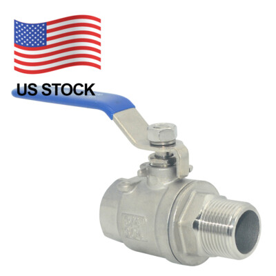 3/4'' MALE to Female Ball Valve Stainless steel 304 NPT Full Port US Stock