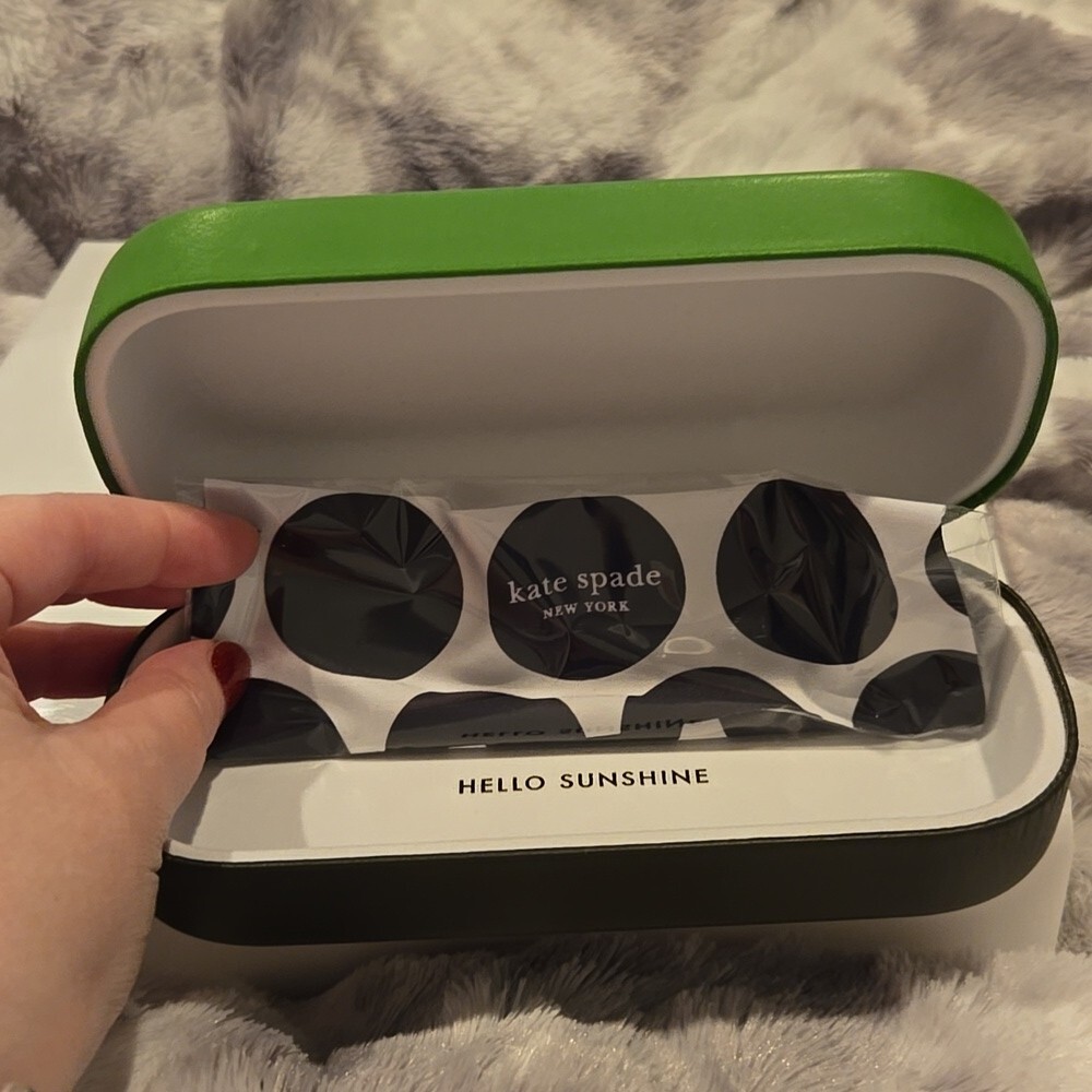 Kate Spade Green and Gold Round Octavia Sunglasses Brand New 