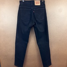 VTG 1997 Levi's 550 Tapered Black Denim Jeans 9 Jr USA 30x33