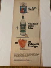 Vintage 1969 Wolfschmidt Clamdigger Recipe ad