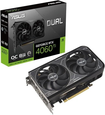 ASUS DUAL-RTX4060TI-O8G-EVO Graphics Card GeForce RTX 4060 Ti 8GB OC Edition NEW