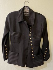 CHANEL RUNWAY 22 CC GOLD BUTTON SILK LINED GORGEOUS CLASSIC WORK-PARTY JACKET 36