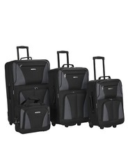 Rockland Luggage Journey 4 Piece Fashion Softside Expandable Luggage Set F32