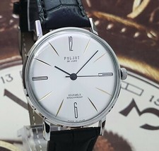 Vintage Watch USSR Poljot De LUXE Ultra SLIM Soviet Men's Wristwatch 23 Jewels