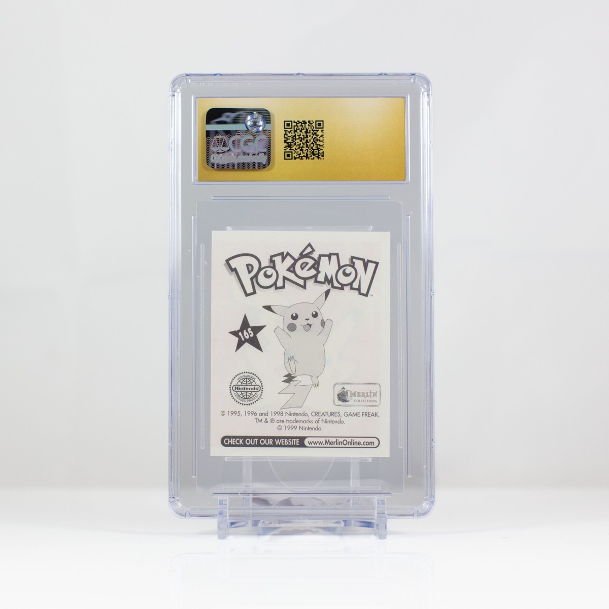 Pokemon Pikachu #165 Merlin Sticker Series 1 Topps - CGC 10