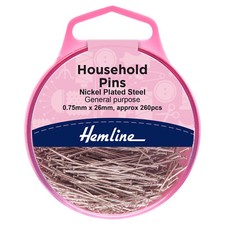 Hemline High Carbon Steel Household Pins 26mm