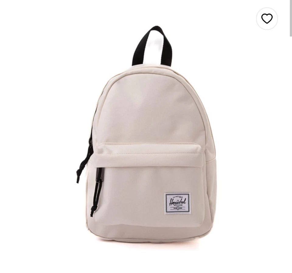 Herschel Clásica Mini Mochila Crema Unisex Correas para el Hombro Bolsillo Frontal NUEVA NUEVA CON ETIQUETAS Foto 2 de 4