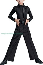 Boys Latin Dance Outfit Shirt and Pants Suit Professional Performance Costume