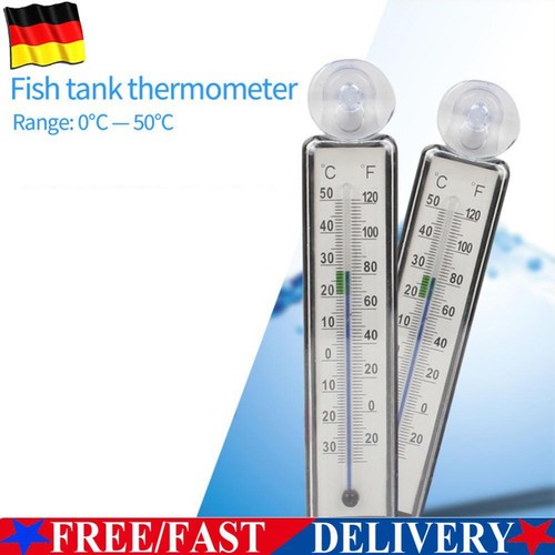 Aquarium Thermometer Fish Tank Glass Temperature Gauge Meter Suction