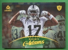 DAVANTE ADAMS 2023 LUMINANCE FOOTBALL GREEN PARALLEL /100  LAS VEGAS RAIDERS