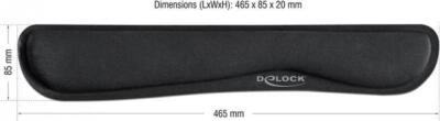 Delock Handballenauflage für Tastatur / Notebook schwarz